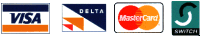 We also accept payment by Visa, Mastercard, Switch or Delta.